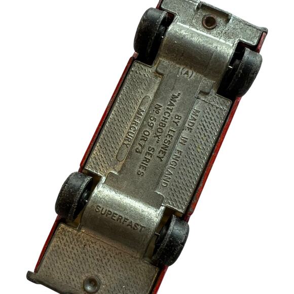 Vintage 1973 Matchbox Mercury Station Wagon, Red with Cobra Decal - Picture 8 of 9